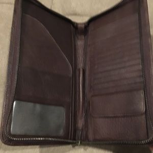 Eddie Bauer leather travel long wallet.